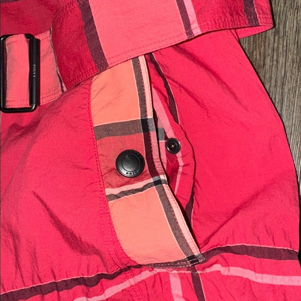 Burberry Brit Kristie Belted Dress Boysenberry Red Nova Check Plaid - Picture 7 of 14